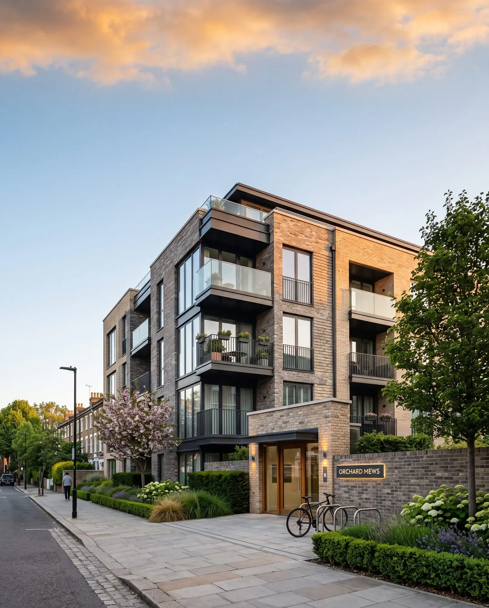 Contemporary UK residential apartment block